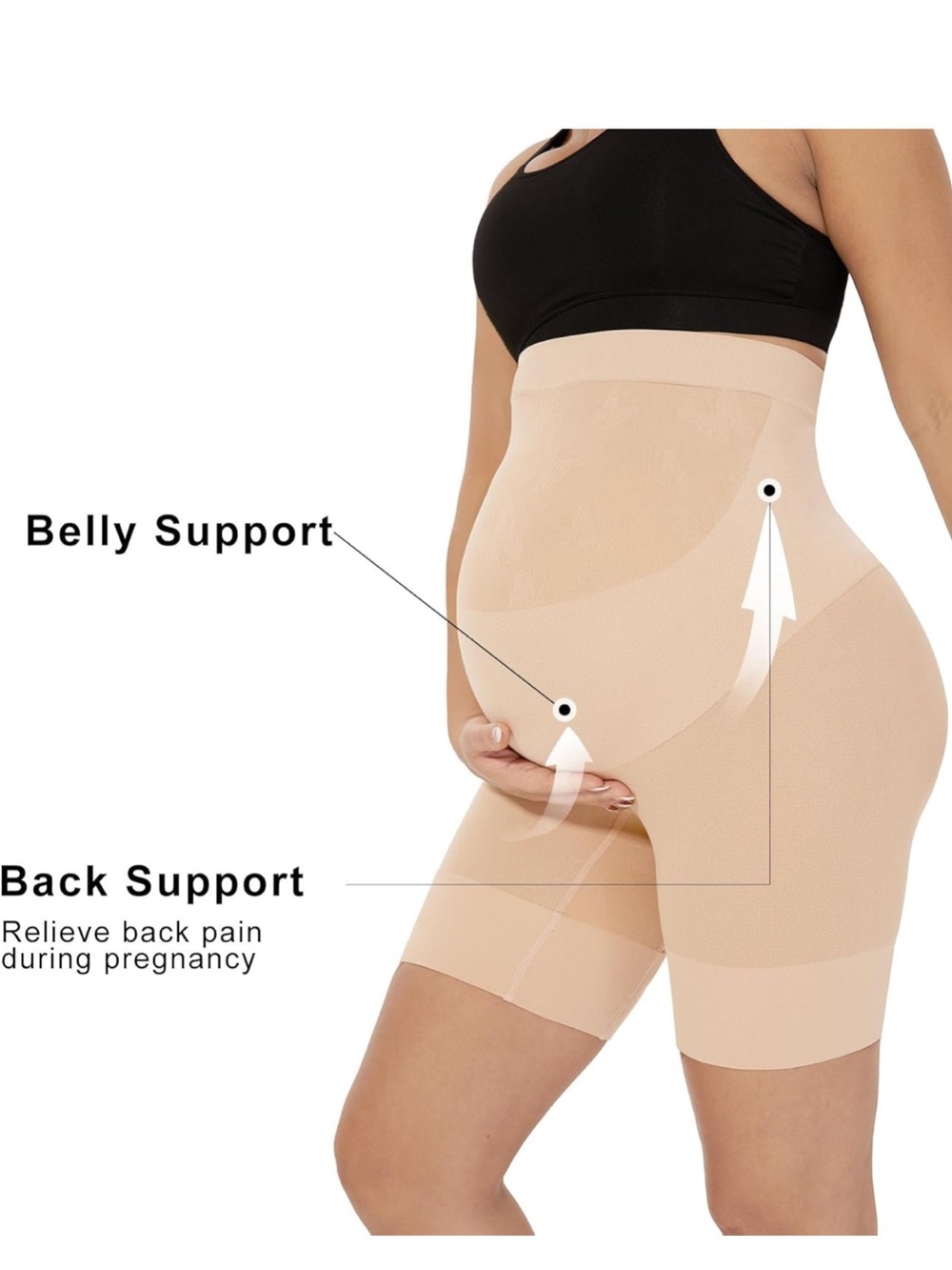 (2) Pairs | Narcissus Bump Proud Seamless Maternity Shapewear - Nude